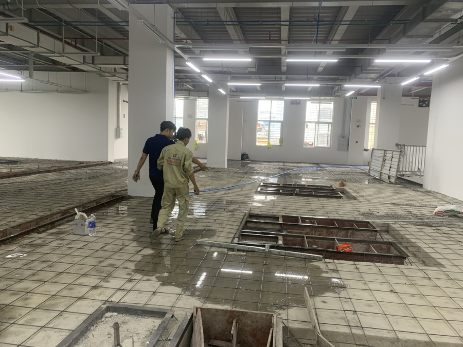 THI CÔNG NÂNG SÀN NHÀ XƯỞNG HÃNG XE MASERITY -  PHƯỜNG TÂN THUẬN ĐÔNG - HCM